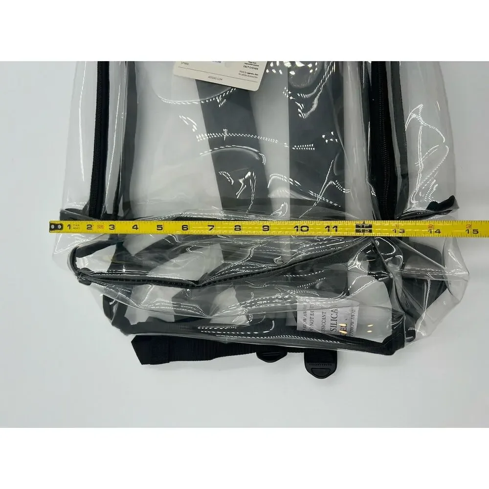 Adidas Clear Backpack Clear/Black Unisex‎ Training Bookbag NWT